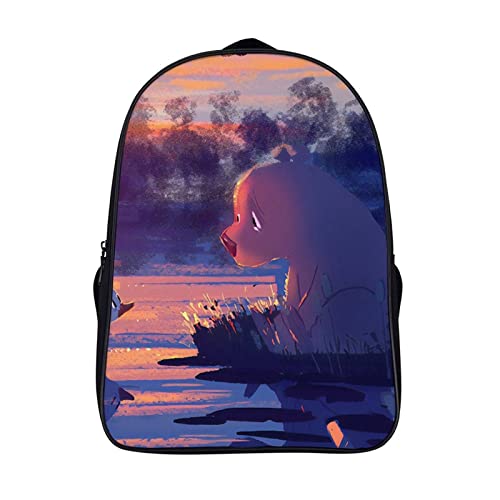 Sac à dos scolaire léger et ergonomique Bear Fashion avec grand volume 40x28x16cm