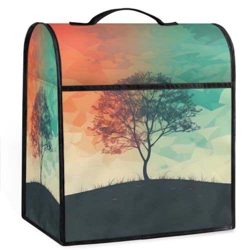 Coffee Maker Cover Tree Silhouette Kitchen Appliance Covers Small Appliance Covers Blender Cover Juicer Cover Dust Covers for Kitchen Appliances with Top Handle and Pockets,Washable,B34