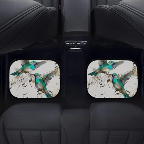 Tapis de sol de voiture bleu sarcelle antidérapant notes de musique