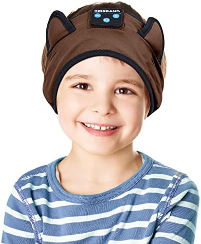 KIDSBAND Kids Headphones, Bluetooth Headphones Adjustable Headband for Kids,Wireless and Wired Playback 3.5 MM Jack for School,Cat Ear Headset for Girls Boys,Kindle Tablet Cellphones Airplane Travel
