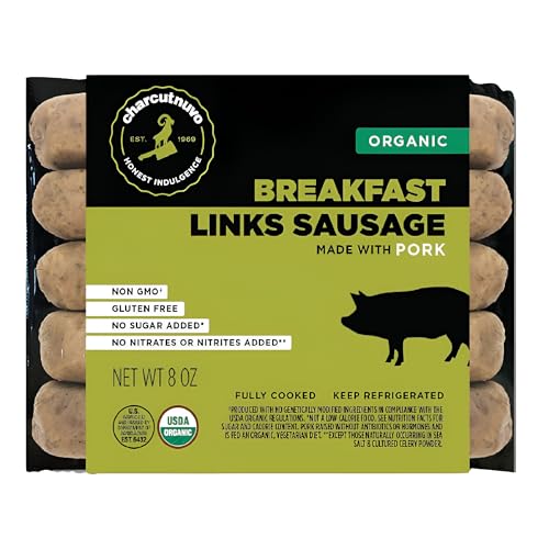 Continental Sausage - Organic Pork Breakfast Links, Organic, Non-GMO, Gluten Free, Sugar Free, Milk Free
