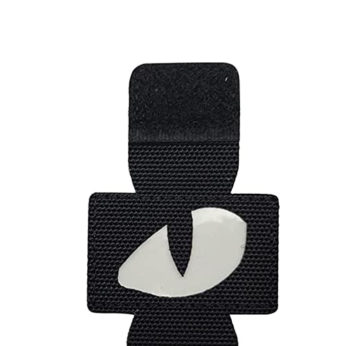 Oeil de chat appliqué réfléchissant brodé en tissu noir patch à scratch - 3