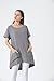 Minibee Women's Cotton Linen Short Sleeve Tunic/Top Tees (XXL, Gray)