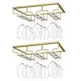 【Ahorro de Espacio】 - Nuestro estante de copa de vino puede ahorrar espacio del gabinete y encajar perfectamente en la esquina debajo del estante, lo que le ofrece una cocina, gabinete o mini bar de estilo moderno y ordenado.