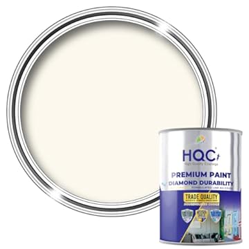 HQC Barn Paint 5L | Garden and Outdoor Wood Paint | Furniture and Fence Protection | Quick-Drying Ivory