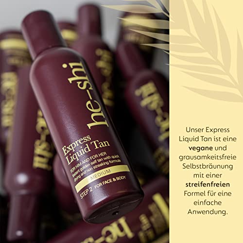 He-Shi Express Liquid Tan Selbstbräuner für Körper und Gesicht
