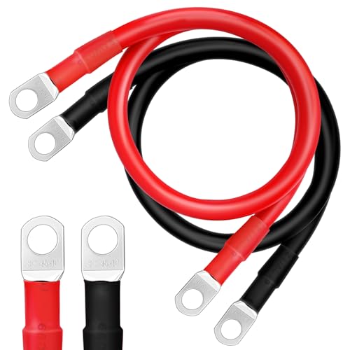 Delisouls 2 cables de batería de 100 cm, 2 AWG, 35 mm², 12 V, cable de batería de coche, convertidor de batería, cable de extensión SC35-10, cable de batería de 12 V para coche, camión, motocicleta