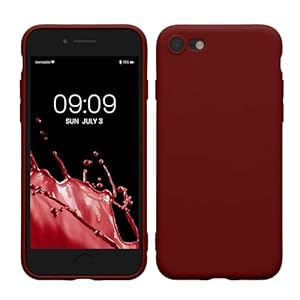 kwmobile Case Compatible with Apple iPhone SE (2022) / iPhone SE (2020) / iPhone 8 / iPhone 7 Case - Protective Slim TPU Phone Cover - Soft Matte Finish - Tawny Red