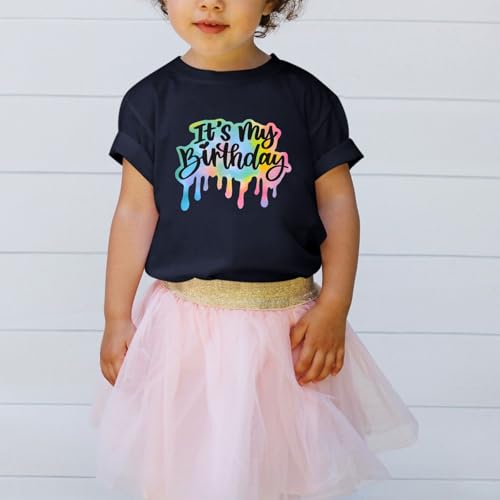 Image of It's My Birthday Girl Shirt 4th 5th 6th 7th 8th 9th 10th 11th 12th Graphic Tee for Kids Party Cute Girls Tshirts Tees