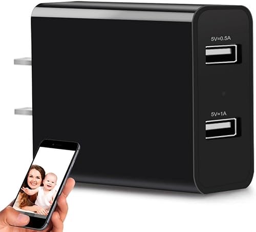 TOQI Cámara FHD 1080p, toma de pared de seguridad para bebéancianoperromascota, cámara interior A con aplicación de teléfono, almacenamiento de