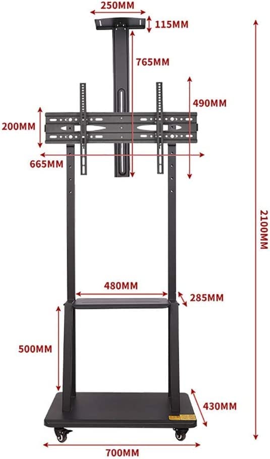 Soporte móvil para TV 32-100 pulg. ajustable altura miniatura 2