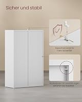VASAGLE Custos Kollektion - Bücherschrank, Bücherregal, mit 5 Fächern, Büroregal, Würfelregal, Standregal, für Wohnzimmer, Schlafzimmer, Büro, Kinderzimmer, weiß LBC25WT – Ansicht 5