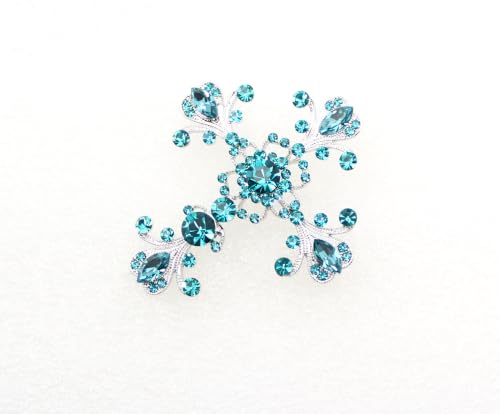 Image of Faship Gorgeous Rhinestone Crystal Cross Crucifix Pin Brooch