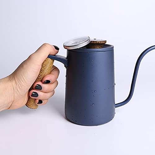 Stainless Steel Hand Punch Pot Coffee Pots with Lid Drip Gooseneck Spout Long Mouth Kettle Tea