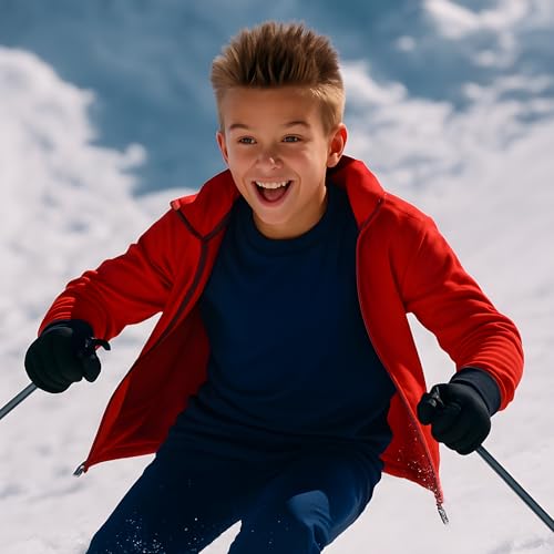 INGEAR Boys Long Sleeve Shirt - Soft Cotton Blend Crewneck Tee Breathable School Uniform & Casual Layering Piece Sizes 4-163