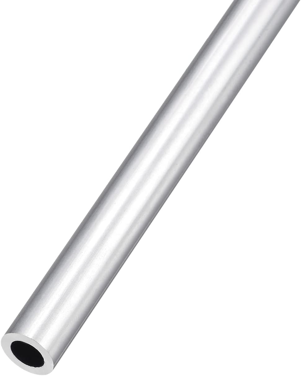METALLIXITY 6063 Aluminum Tube (11mm OD x 7mm ID x 300mm L), Aluminum Round Tubing - for Home Furnishing, Machinery, DIY Handicraft