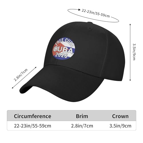 Free Cuba 2026 Cuba Libre Sandwich Hats Baseball Cap Unisex Black miniatura 6