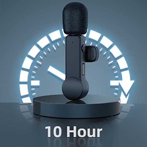 Ezcoloris Wireless Microphone For Android Phone Usb C Mic 10H Battery Lapel Wireless Lavalier Microphone Noise Canceling Mic Video Recording Stream Interview #TOP7