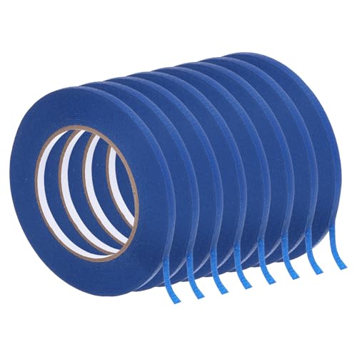 Image of Masking Tape Blue Painters Tape Paper Tape [for Crafts DIY Walls Painting Packing Automotive Home Decoration Teaching]- 0.2 Inch x 60 Yards /8 Rolls