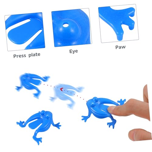 NUOBESTY 24 StüCke Kunststoff Frosch Springen Spielzeug Finger DrüCken FröSche FüR Kinder Party Familie Spiel AktivitäTen