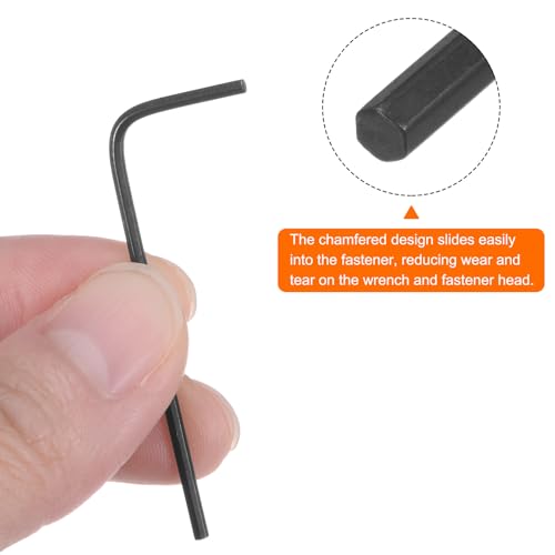 Image of HARFINGTON 20pcs Hex Key Wrench 1 /16 inch L-Shape Hexagon SAE Wrenches Chrome Vanadium Steel Repairing Tool for Home Repair, Black