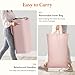 Lifewit 105L Large Laundry Basket with Lid, Laundry Hamper with Plastic Handles and Removable Bag, Foldable Tall Dirty Clothes Hampers for Laundry for Laundry Room, Bedroom, Bathroom, Dorm, Pink