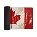 Retro Canada Flag Desk Mat Non-Slip Laptop Writing Pad Large Keyboard Mousepad with Rubber Base 23.6