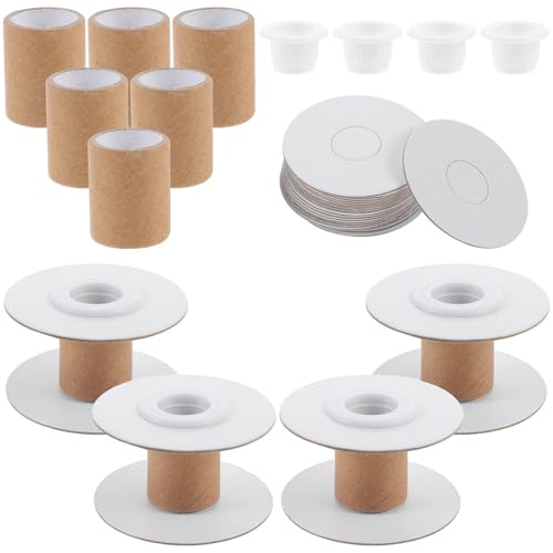 Zerodeko Bobines de Fil à Coudre Évitent L'emmêlement du Fil 10 Pièces en Papier Légères, Bobines de Tissage Pratiques Accessoires Machine à Coudre pour DIY Broderie