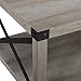 Walker Edison Sedalia Modern Farmhouse Metal X Coffee Table, 40 Inch, Grey Wash