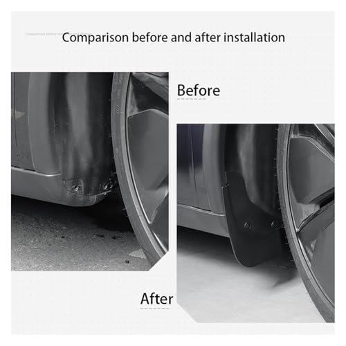Guardabarros para coche contra salpicaduras Para Tesla para el modelo Y Juniper 2025 7