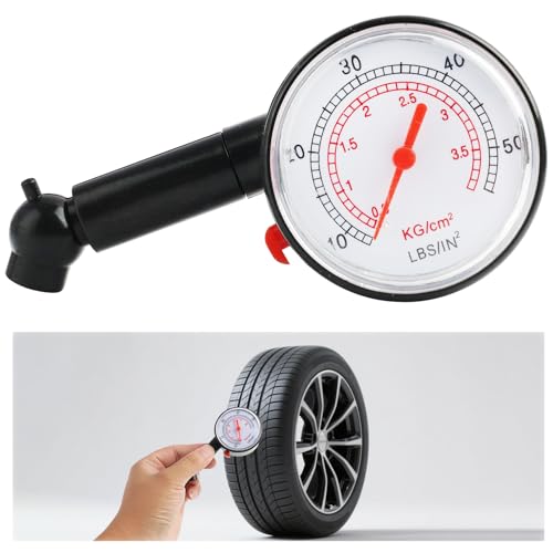 Manometro Pressione Gomme Professionale 0–100 Psi, Misuratore Preciso per Pressione