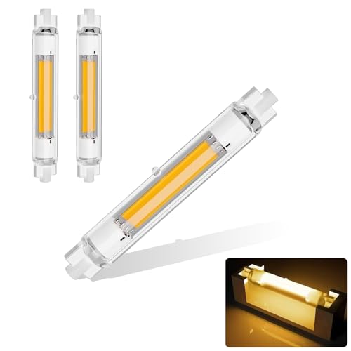 Hsientpe R7S LED 118mm Dimmbar,30W LED Lampe (ersetzt 300W Halogen) Warmweiß 3000K, 3000 Lumen, 360° Strahlwinkel,kein Flackern,Sofort 100% Helligkeit,für Stehleuchten/Deckenstrahler,2er Pack