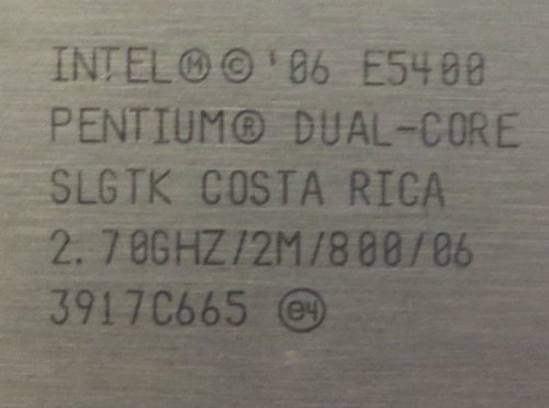 SLGTK. Intel Pentium Dual Core E5400 2,70 GHz 800 MHz FSB 2 MB di cache LGA 775 SLGTK
