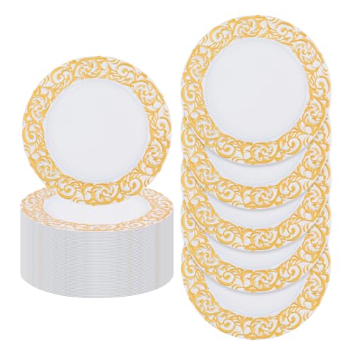 Set de 50 platos cargadores decorativos redondos de 13 pulgadas miniatura 1