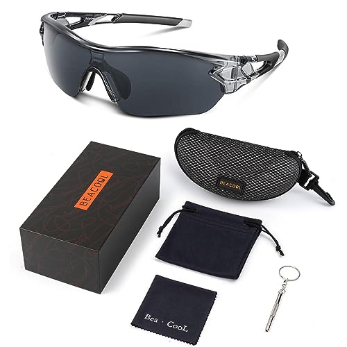 Image of BEACOOL Polarized Sports Sunglasses for Men Women Youth Baseball Cycling Running Driving Fishing Golf Motorcycle TAC Glasses