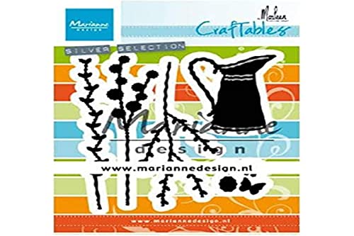 Marianne Design CR1499 flower jug by Marleen Craftables Präge-und Stanzschablone, Blumenkrug, für Handwerksprojekte, Metall, Silber Oder, S Cover