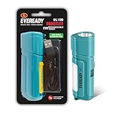 Eveready Pocketlite DL100, wiederaufladbare 1 W LED-Taschenlampe, Notfall, 2 W Standlicht, Typ B/Micro-USB, Schnellladung, Überladungs- und Tiefentladungsschutz, Stromversorgung durch Li-Ionen-Akku