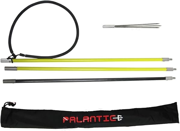 Scuba Choice Hybrid Hawaiian Sling 7-Foot Travel Spearfishing Pole Spear with 3-Prong Tip, Lightweight Fiber & Carbon Build, Adjustable Length, Rubber Sling & Carry Bag, Yellow by Scuba Choice - Image 5