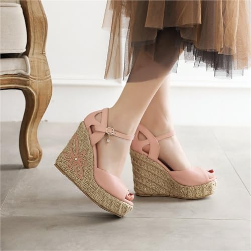 Wedge Sandals Women Knitted Platform Gladiator Flip Flops Casual4