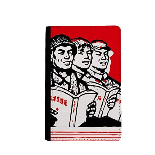 Étui pour passeport de Chine rouge classique de haute qualité fine multicolore 3.7x5.8"