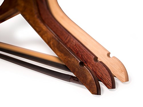 Topline Classic Wood Shirt Hangers - 20-Pack (Natural) #TOP4