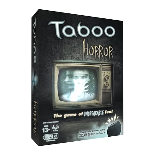 Taboo: Horror Edition Party Board Game, Horror Genre Themed Trivia Word Game with Screaming Buzzer, Game for 2 Players or More, Fans of Horror Themed...