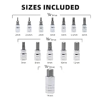 CCLIFE Sechskant Steckschlüsselsatz 2-14mm S2 Legierungsstahl 13tlg – Ansicht 3