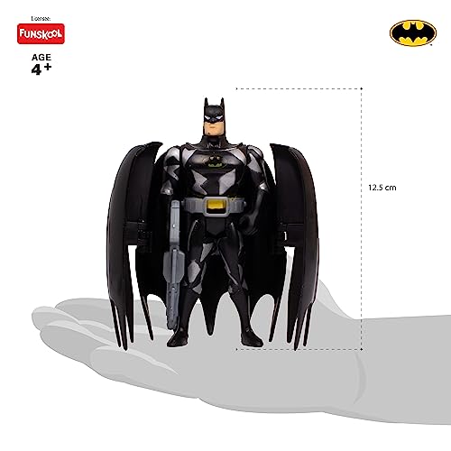 Funskool Lightning Strike Batman Action Figure Toy for Kid, 6 Inch, Classic DC Superhero with Articulation, Movie Inspired Collectible, Ideal Gift for Children, Toys for Kids, Ages 4+ Years