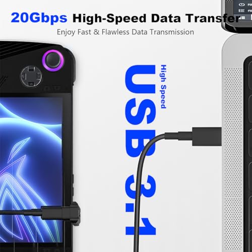 Image of Verilux PD 140W Type C Connector Fast Charging, Type C Adapter with 20Gbps Data Transfer, 8K@60Hz Video Output, U-Shaped USB-C Connector with LED Indicator for iPhone 17 /16 /15, Laptop, Tablet