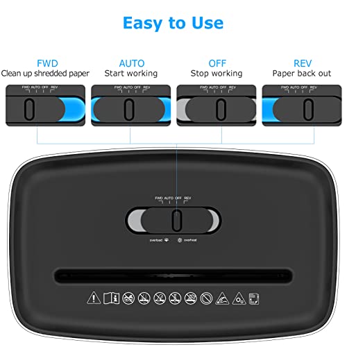 Bonsen High Security Micro-Cut Paper Shredder, 6-Sheet P-4 Home Office Shredder, Paper / Credit Cards / Staples / Clips Small Shredder With 4-Gallon Big Wastebasket, Black (S3101-M) #TOP7