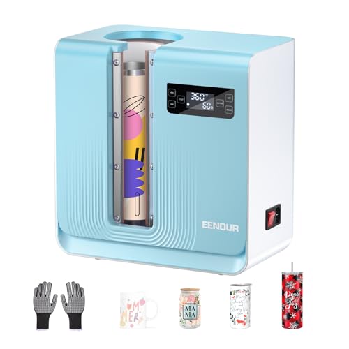 EENOUR Auto Tumbler Heat Press Machine Automatic Rotating Tumbler Press Pressure Setting Mug Press for Seamless Print Even Heating Cup Press for 11-32oz Sublimation Tumblers Mugs Glasses