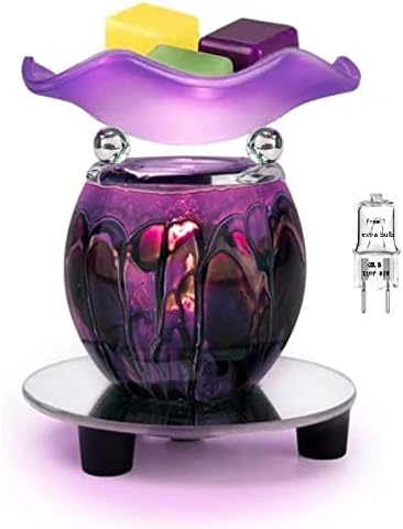 HUNANBANG Electric Oil Melt Warmer Electric Wax Melt Warmer Wax Melter Fragrance Oil Warmer Burner(HNB LW-Purple)