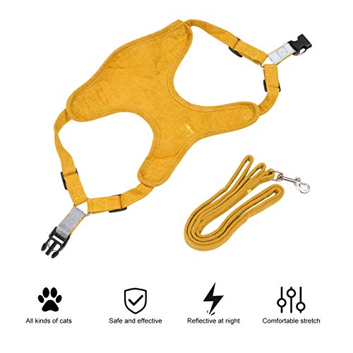 VILLCASE Conjunto de Arnês de 2 Peças para Filhotes de Gatos Com Coleiras à Prova de Fuga Colete de