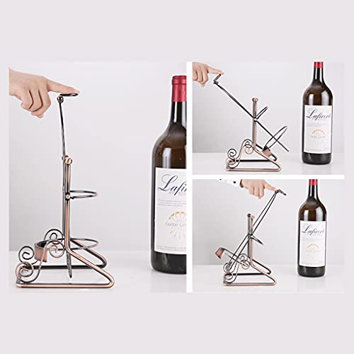 Soporte para botellas de vino de hierro forjado miniatura 6